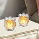 thumbnail image 1 of Juego de 2 portavelas votivas de tulipán, portavelas de cristal para centro de mesa, portavelas para decoración de bodas, cumpleaños, aniversarios, fiestas y festividades, transparente, 1 of 6