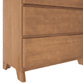 thumbnail image 6 of Max & Lily Dresser, 5 Storage Drawers Farmhouse Solid Wood Bedroom Dressers, Pecan Dip, 6 of 9