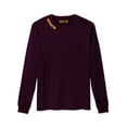 thumbnail image 2 of Daxton Premium Washington Men Long Sleeves T Shirt Ultra Soft Medium Weight Cotton, Wine Tee Gold Letters 3XL, 2 of 3
