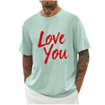 thumbnail image 4 of Camisas de Manga Larga para Hombres Imprimir Casual Cuello Redondo Blusa de Manga Corta, Camisas de Lino para Hombres, 4 of 7
