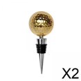 thumbnail image 1 of 2 Tapones Para Botella De Vino Con Pelota De Golf, Multiusos, Reutilizables, Para Festivales, Cocina, Bar, Dorado, 1 of 10