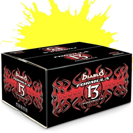 Diablo Formula 13 Paintballs, 2-Tone Shell w/ Yellow Fill - 2,000 Count