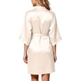 thumbnail image 5 of JOANKDMI Kids Silky Satin Robes for Girls Kimono Bathrobe Sleepwear Comfy Spa Robe with Sash Tie Casual Loungewear Nightwear for Getting Ready Bridal Party Slumber Party, 5 of 8