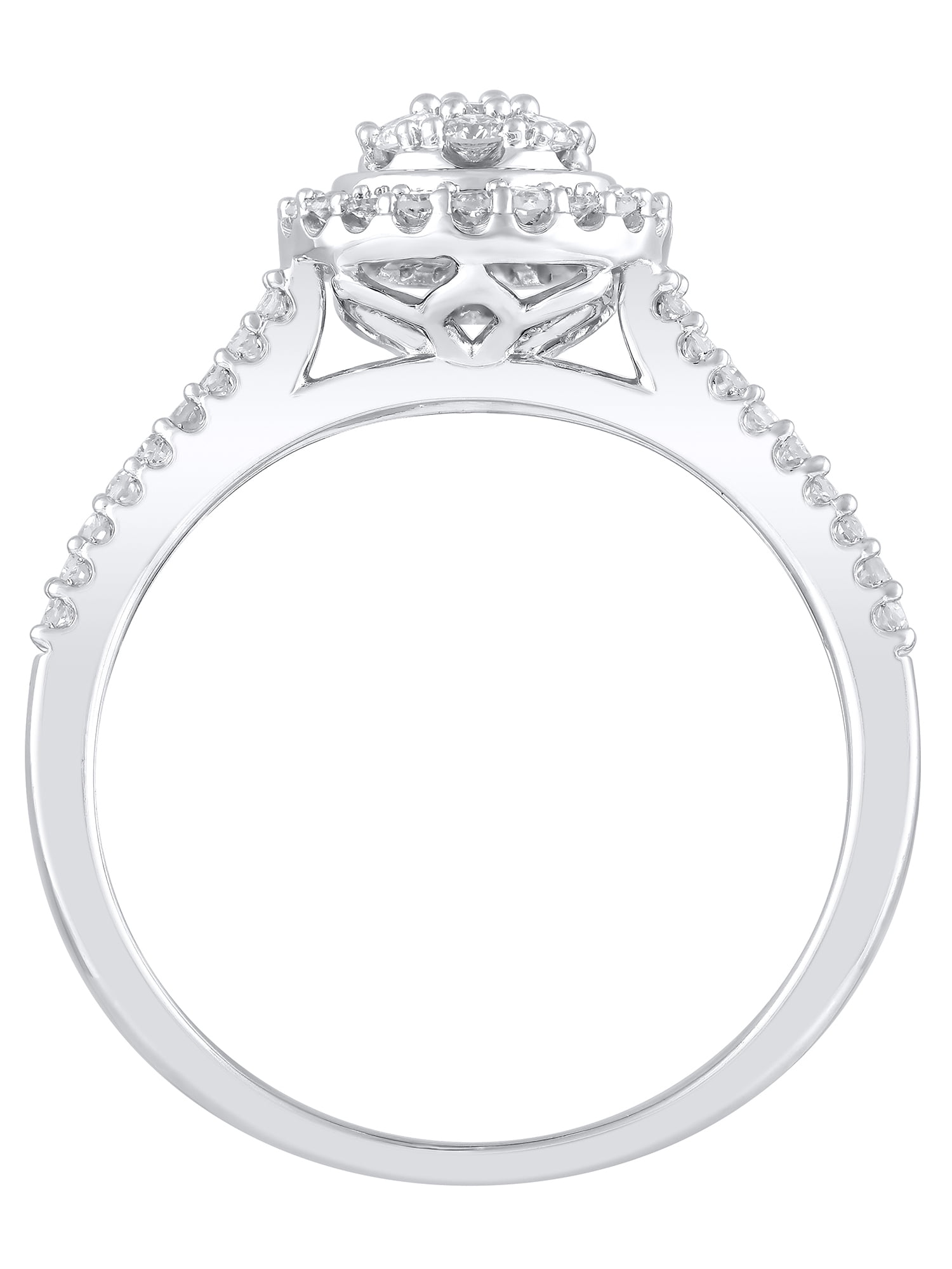 Brilliance Fine Jewelry Composite Diamond Engagement Ring 1/2 ct Sterling Silver