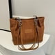 thumbnail image 1 of Tote Bag, Crossbody Bag, Large Capacity Canvas Tote, Striped Velvet Style, Casual Commuter Shoulder Bag, Portable Foldable, Adjustable Strap, Cotton Fabric, For Office Use,topliu, 1 of 9