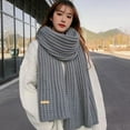 thumbnail image 6 of QHUDLV Thick Warm Knitted Scarf in Winter Autumn Soft Solid-Color Fashion Scarves, 6 of 9