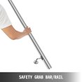 thumbnail image 4 of VEVOR 4 feet Stair Handrail Stainless Steel Wall Stair Rail Indoor Stairway Railing Straight Grab Wall Bars Rails 1.97" Tube Diameter Interior Stair Hand Rail, 4 of 9