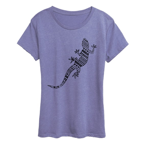 Instant Message - Lizard Pattern Fill Short Sleeve Graphic T-Shirt