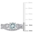 thumbnail image 2 of Everly Women's Aquamarine 10k White Gold Bridal Set, 2 of 7