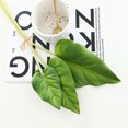 thumbnail image 3 of Yuarrent Plantas de hojas de palma duraderas y reutilizables de PU, para decoración del hogar, plantas artificiales de hojas de palma Decoración Asarum máximo, 3 of 6
