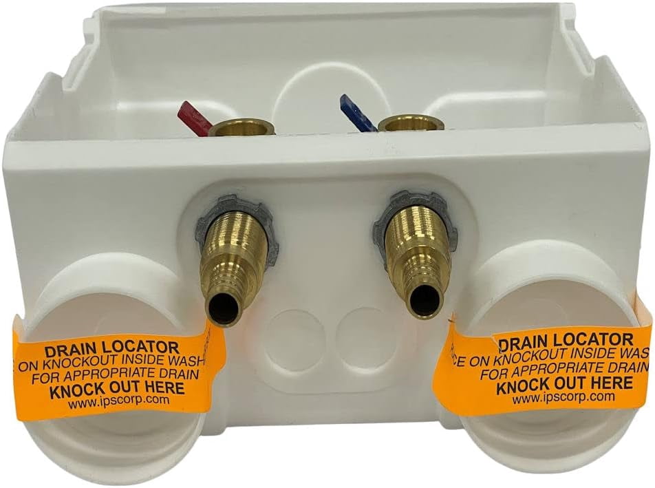 WaterTite Du-All Dual Drain Washing Machine Outlet Box with Valves & Frame-82057