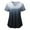 Gray, variant on Quinlirra Womens Tops Women's Fashion Short Sleeve V-Neck Tops Working Uniform Printing Pocket Blouse Tops