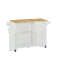thumbnail image 6 of Homy Casa Multi-Purpose Rolling Utility Cart with Solid Wood Top, 3 Drawers, and Cabinet Storage, 6 of 8