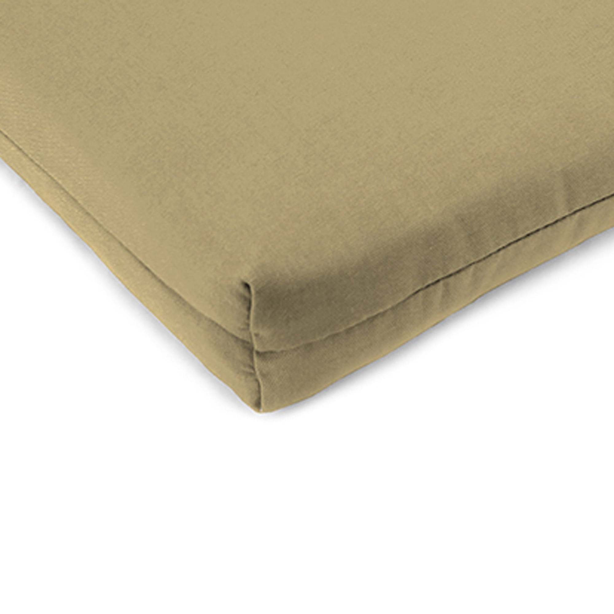 Jordan Manufacturing Sunbrella 17" x 19" Canvas Heather Beige Solid Rectangular Outdoor Chair Pad Seat Cushion with Ties (2 Pack)