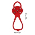 thumbnail image 2 of Hovilon 1 Pairs Non Slip Gripper Spike,Ice Grippers Traction Cleats Snow Shoe Spikes Grips Crampons with 10 Steel Studs Cleats，Red, 2 of 2