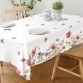 thumbnail image 2 of Spring Floral Tablecloth 60 x 102 Inch, Butterfly Wildflowers Table Cloth, Stain and Wrinkle Resistant Washable Rectangle Table Cover for Holiday Party Picnic Dinner Decor, 2 of 6