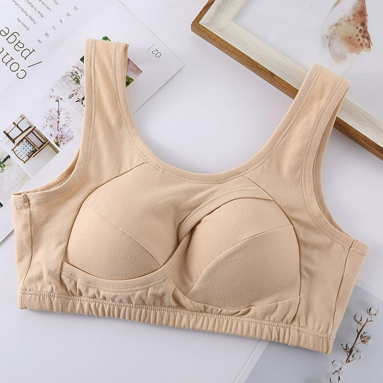 Womens Anti Sagging Cotton Sports Bra with Padded for Fitness Yoga Sports Support Bra for Women Plus Size