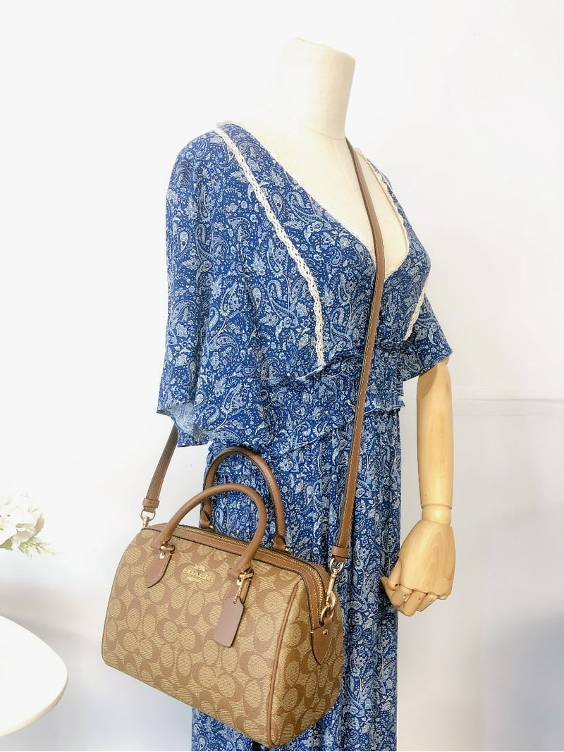Coach CH280 Rowan Satchel Handbag in Signature Canvas, Leather