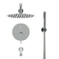 thumbnail image 5 of Boyel Living Shower System 10 in Wall Mount Rainfall Shower Head with Handheld Shower and Bathtub Tub Spout,3-function Bathroom Round Shower Combo Set ,Shower Set Tub Faucet in Chrome, 5 of 10