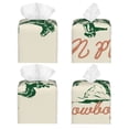 thumbnail image 2 of Lsque West Cowboys Printed Tissue Box Cover Holder, Facial Paper Organizer Dispenser,Square with Bottom Belt, PVC Leather Decorative Organizer, 2 of 8