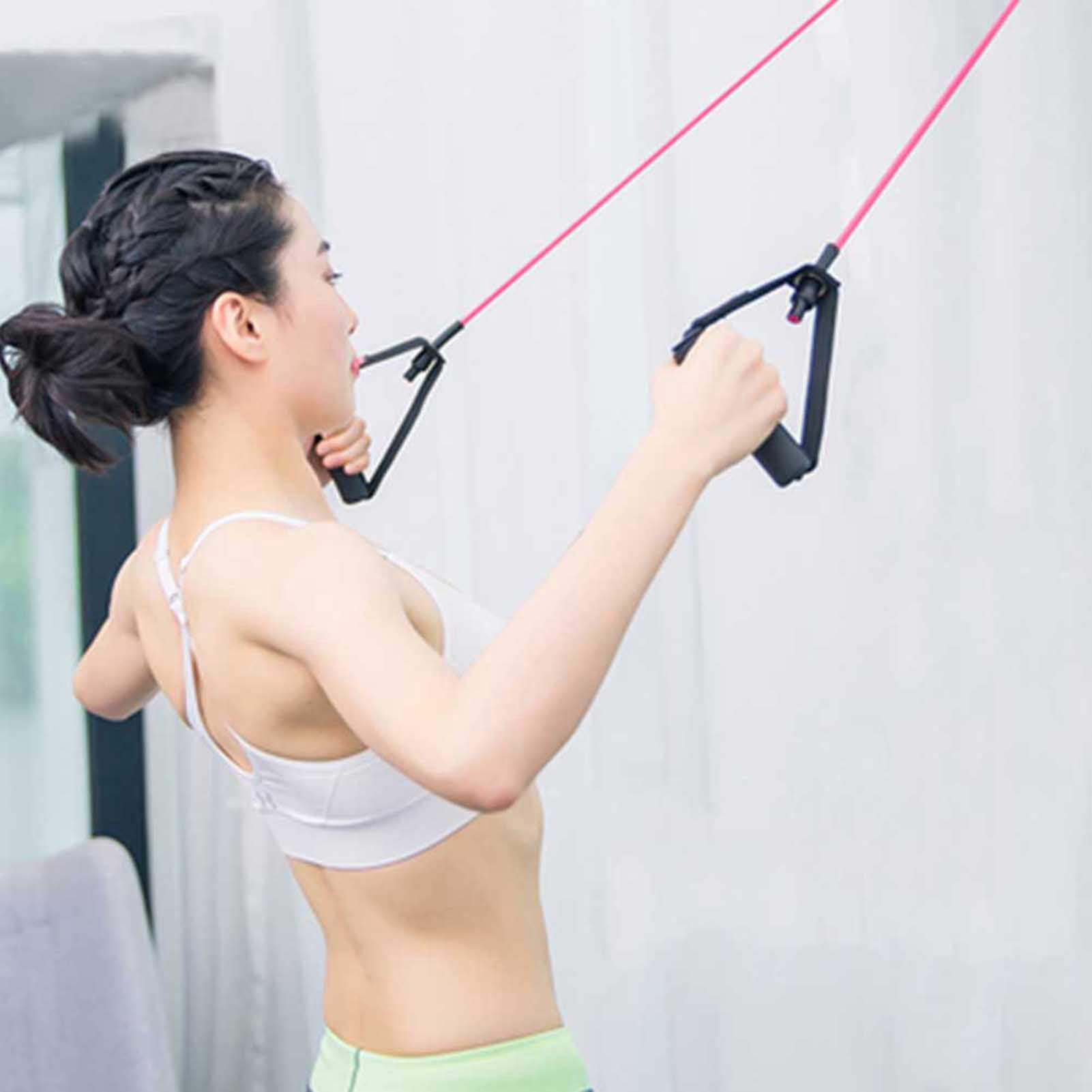 Resistance Stretch Rubber Band Training Rope Tube Workout Fitness Exercise for Yoga Gym Red,