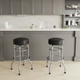thumbnail image 3 of Emma + Oliver Dark Brown Swivel Seat Double Ring Bar Stool, 3 of 9