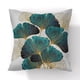 thumbnail image 1 of Funda de almohada con estampado de hojas de Ginkgo, cubierta de cojín decorativa para el hogar, de lino dorado, para sofá y coche, 45x45CM, 1 of 4