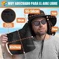 thumbnail image 3 of Sombrero El Sol Gorra Protección Cuello Y Cara +manga Y Gafas, 3 of 4