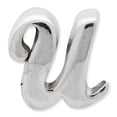 thumbnail image 3 of 925 Sterling Silver Charm For Bracelet Letter U Script Bead Alphabet, 3 of 8
