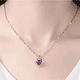 thumbnail image 2 of Collar Amatista De Corazón Oro18k + pendientes Y Pulsera, Morado, 2 of 5