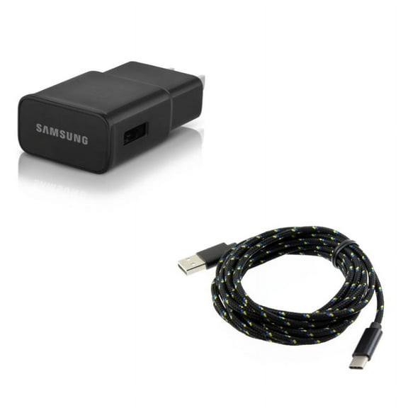 OEM Home Charger w 10ft USB-C Cable for Samsung Galaxy A73 5G,A53 5G,A33 5G,A13 5G,A03s Phones - Adaptive Fast USB Power Adapter, Type-C Charger Cord Power Wire