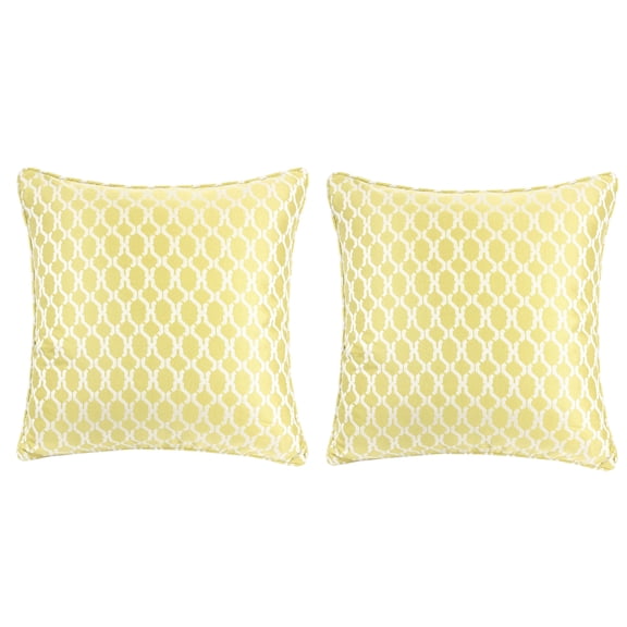 Amelia Green Geometric Polyester 20 in. x 20 in Throw Pillow (Set of 2)