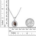 thumbnail image 4 of Orchid Jewelry Brown Smoky Quartz, White Cubic Zirconia Sterling Silver Pendant Wedding Gift, 4 of 4
