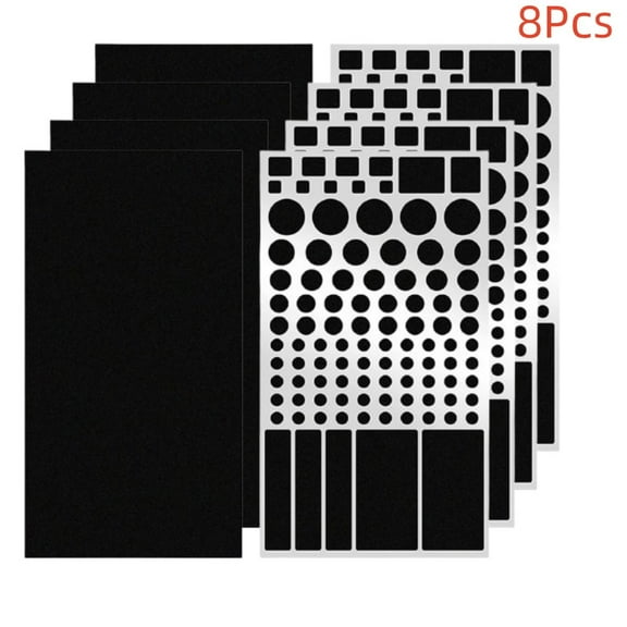 LED Light Blocking Stickers, LED Light Filters, LED Light Blackout Stickers, Cover 50% ~ 80% of LED Lights, Light Dimming Stickers 8 Sheets, Black