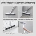 thumbnail image 6 of Qocolhg Floor Scrub Brush Bathroom Long Handle Bathtub Push Broom Shower Tile Grout Scrubber Rotatable Indoor Kitchen Crevice Cleaning Brush for Hard to Reach Areas - Light Blue 35.4inch, White, 6 of 9
