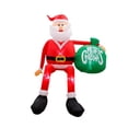 thumbnail image 4 of Papá Noel inflable navideño, decoración para exteriores, sentado en el techo, exhibición navideña iluminada con bolsa de regalo grande para el hogar, 4 of 9