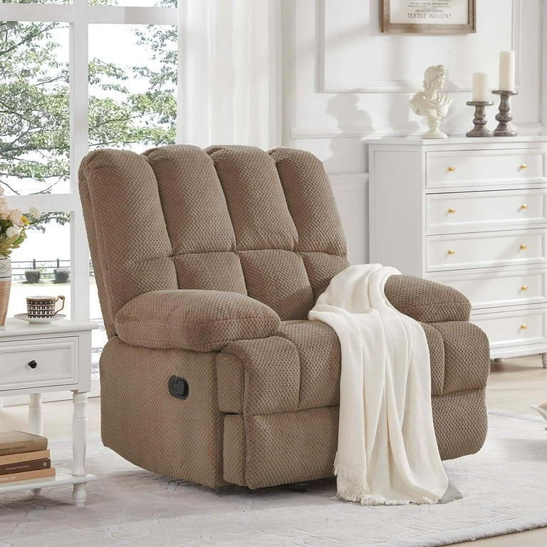 Dreamsir Oversized Rocker Recliner Chair, Manual Recliner Single