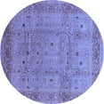 thumbnail image 1 of Ahgly Company Machine Washable Indoor Round Oriental Blue Industrial Area Rugs, 8' Round, 1 of 4