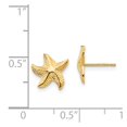 thumbnail image 3 of Real 14kt Yellow Gold Madi K Starfish Post Earrings; for Adults and Teens; for Women and Men, 3 of 3