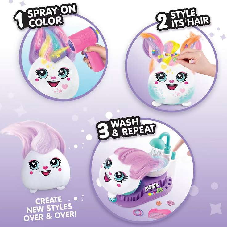 Airbrush Plush Hair-iffic Hairstyling Salon Activity Kit