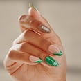 thumbnail image 2 of KISS imPRESS No Glue Needed Press On Nails, Design, Touchdown, Green, Medium Almond, 30 Count, 2 of 8