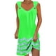 thumbnail image 1 of Vestido de Verano para Mujeres sin Mangas Estilo de Bolsillo con Cuello en V, Color Sólido Y Cómodo Vestido de Verano Casual, 1 of 5
