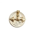 thumbnail image 4 of New 14k Yellow Gold Dumbbell weight lifter Pendant charm gift fine jewelry 1.9g, 4 of 12