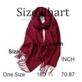 thumbnail image 3 of Lumtrix Womens Scarf Oversized Solid Color Tassel Shawl Wrap Warm 70.87 Inch Long Scarf Coffee One Size, 3 of 8
