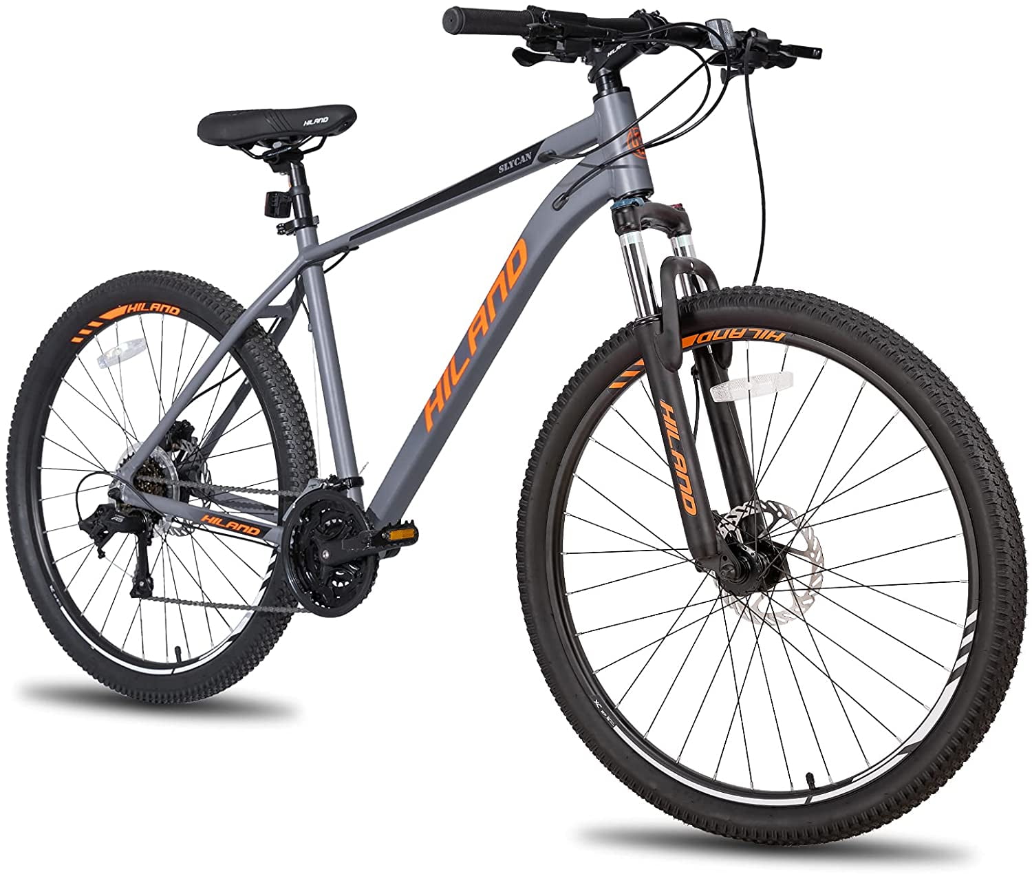 Hiland Aluminum Mountain Bike 27 Speeds Suspension inch Wheel,Mens Bike Bicycle, Gray - Walmart.com