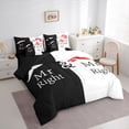 thumbnail image 3 of Manfei Lover Bedding Comforter Set 7-Piece,Couple Mr Mrs King Bedding Sets,Romance Funny Quote Bed Sheets For Adults,Super Cozy Room Decor Reversible, 3 of 8