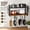 Rustic Brown, variant on Hanging Pot Rack Wall Mounted, 2-Tier Kitchen Pot and Lid Organizer with 12 Hooks, Space Saving Cookware Holder for Pots, Pans, and Utensils, Black