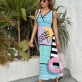 thumbnail image 4 of Memphis Party Sleeveless Dress Women's skirt summer dress Woman clothes, 4 of 7