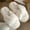 milk white, variant on 2024 New Fashion Cross Plush Slippers Women Winter Home Warm Plush Slippers Indoor Floor Flip-flops (milk white,37)