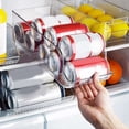 thumbnail image 5 of Organizador Dispensador de Bebidas de 3 Piezas para Refrigerador, Contenedor de Almacenamiento de Contenedor de Latas de Alto y Delgado de Plástico Transparente, 5 of 5